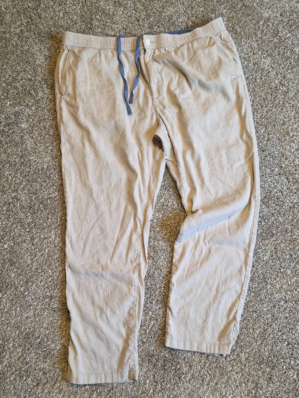 TOMMY BAHAMA Beach Coast Stretch Linen-Blend Pants - Stone Khaki